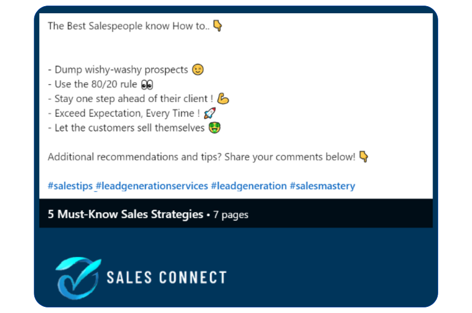sales strategies on linkedin